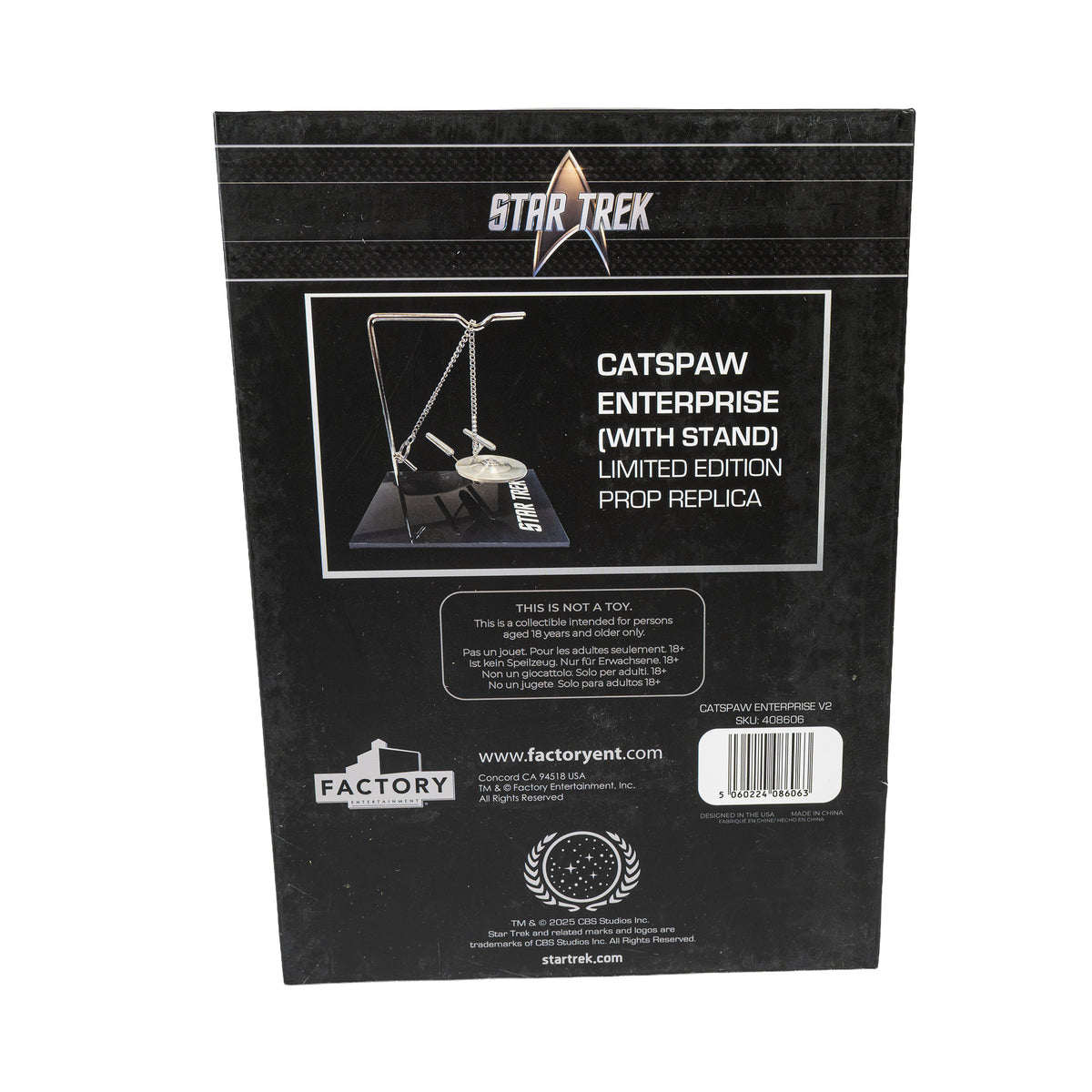 スタートレック: TOS - Catspaw Enterprise ミニチュア プロップ レプリカ