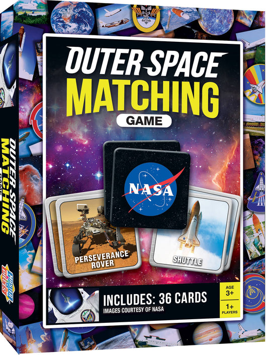 Juego de combinación de memoria para niños del espacio exterior