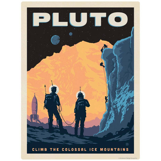 Pluto: Vintage Space Travel Wall Decal