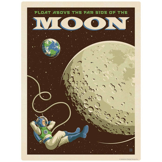 Moon: Vintage Space Travel Wall Decal