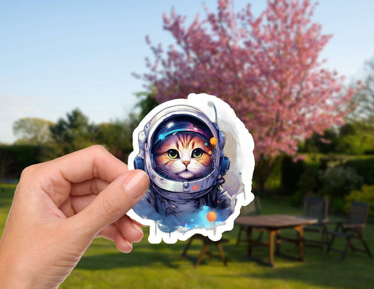 宇宙飛行士キティ 2 インチ防水ビニールステッカー