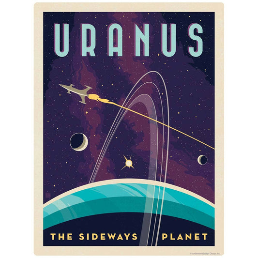 Uranus: Vintage Space Travel Wall Decal