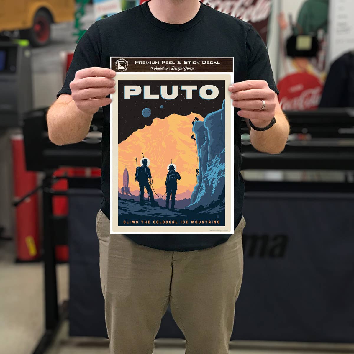 Pluto: Vintage Space Travel Wall Decal