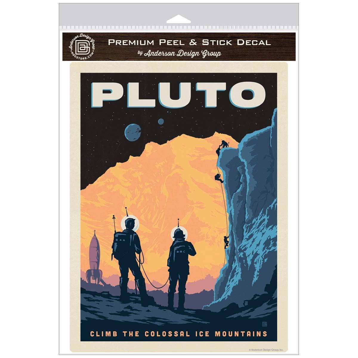 Pluto: Vintage Space Travel Wall Decal