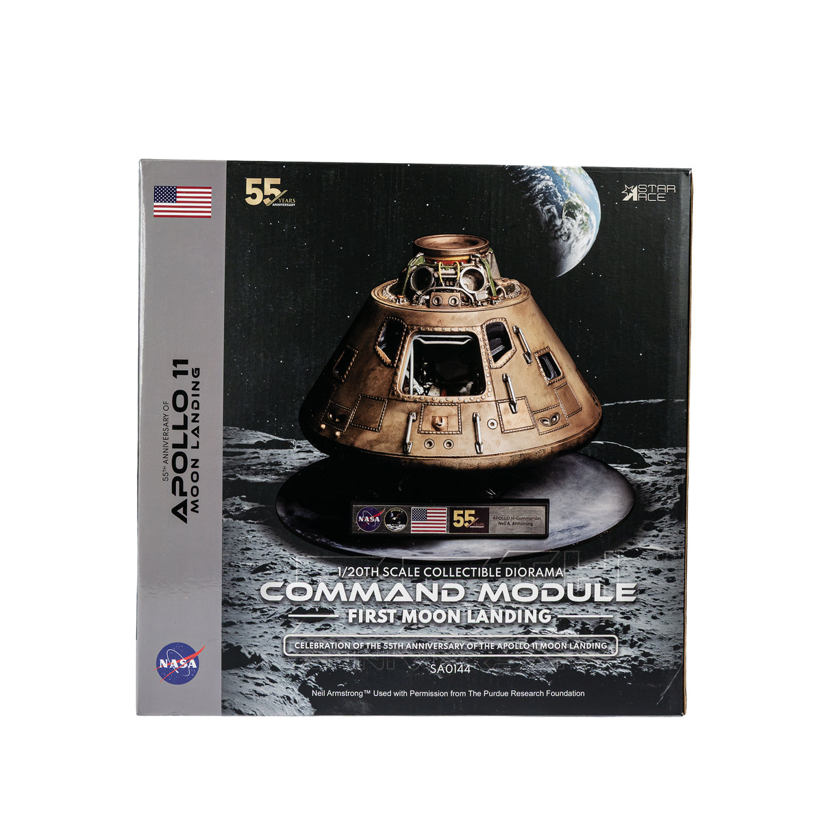 Nachbildung des Kommandomoduls Star Ace Apollo 11 – Deluxe Edition (Maßstab 1:20)