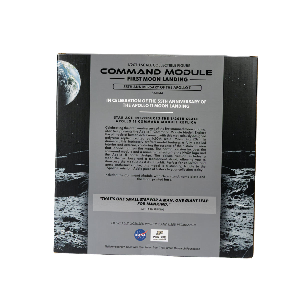 Nachbildung des Kommandomoduls Star Ace Apollo 11 – Deluxe Edition (Maßstab 1:20)