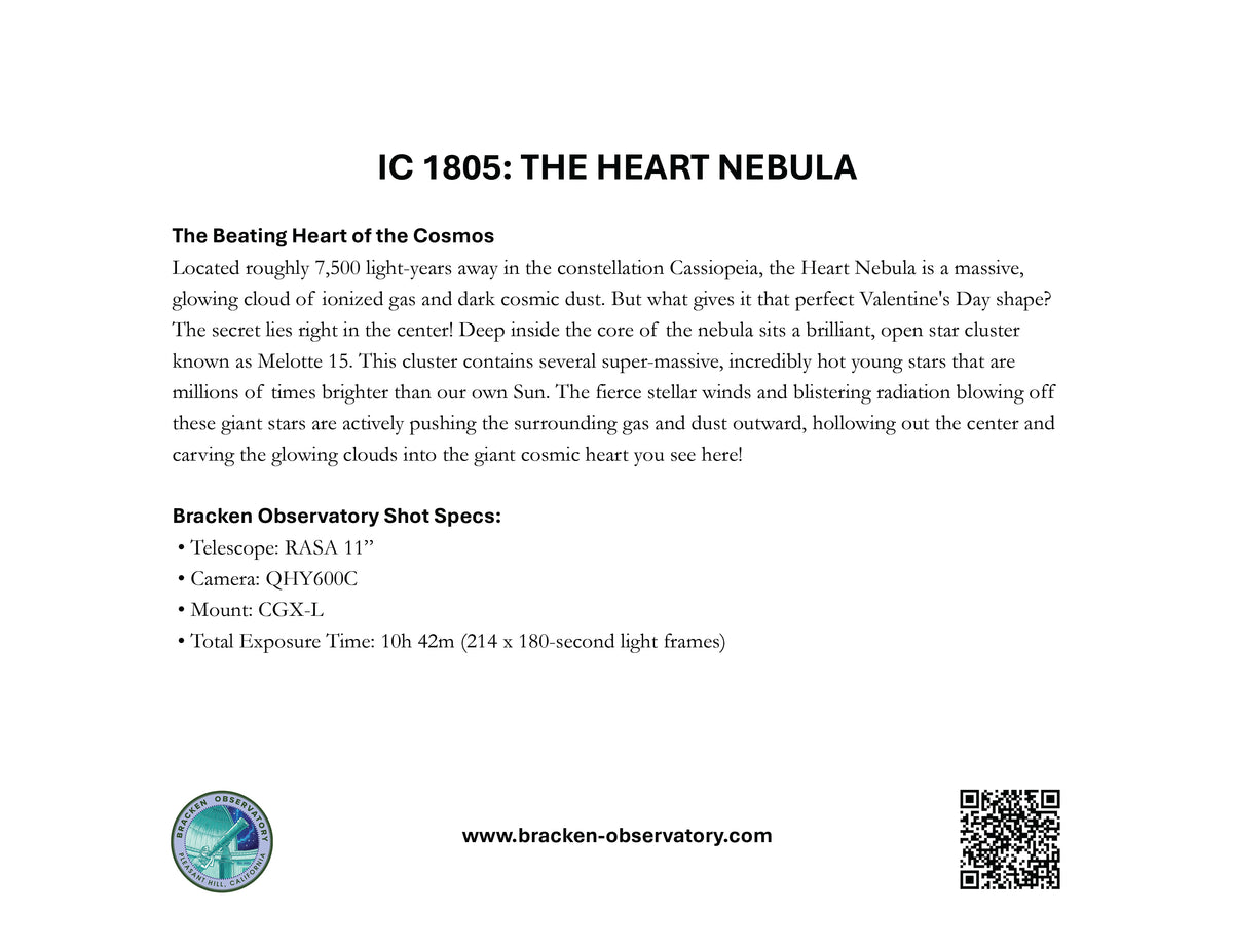 深空照片印刷：IC 1805 - 心形星雲