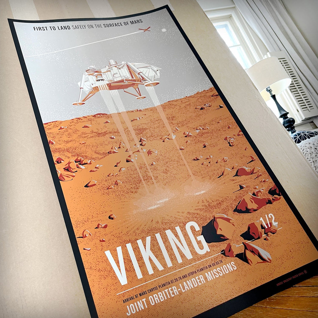 Viking Lander Screen Print Poster - 20" x 36"