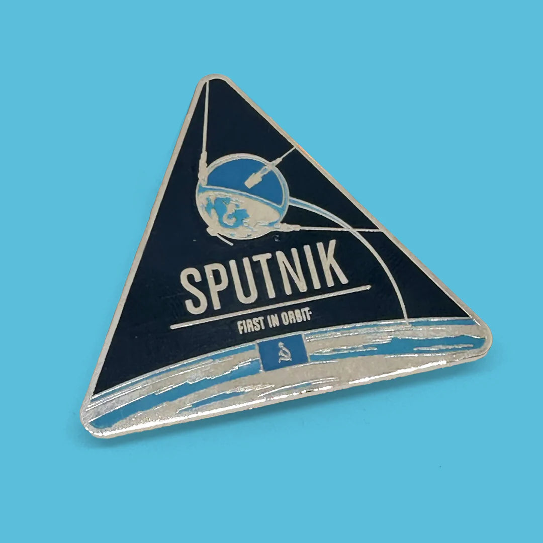 Sputnik-Emaille-Anstecknadel – Serie historischer Raumschiffe