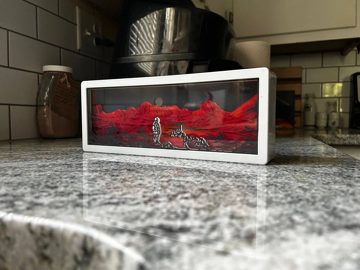Retro Sci-Fi Explorer 3D Paper Shadow Box