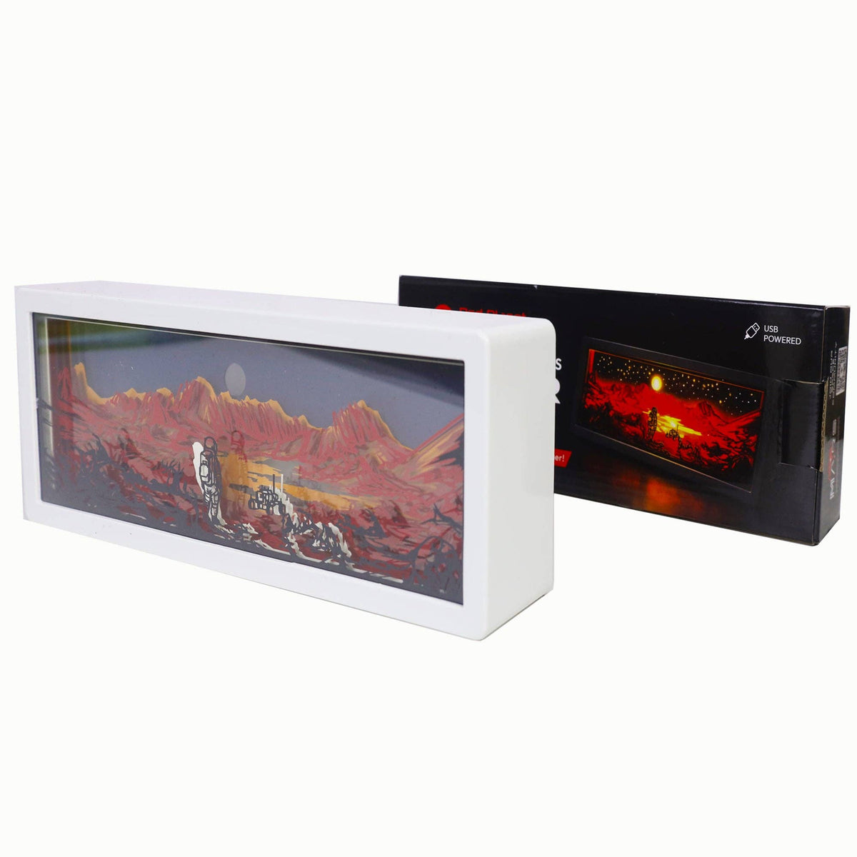 Retro Sci-Fi Explorer 3D Paper Shadow Box