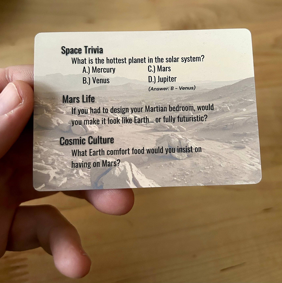 Deep Space Trivia & Conversation Starter Deck