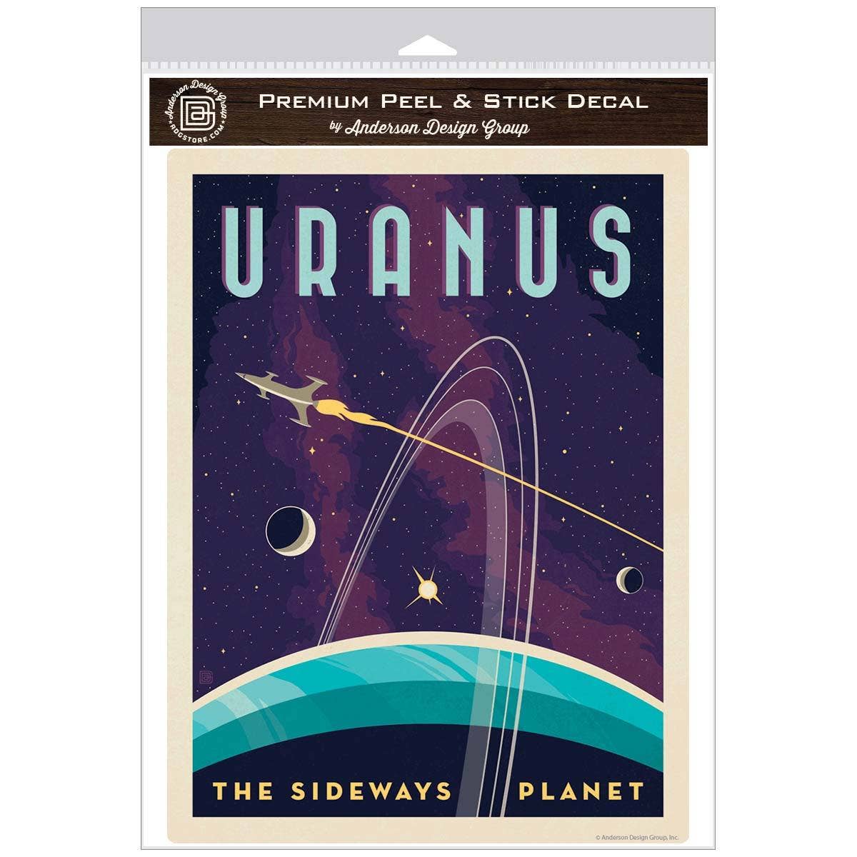 Uranus: Vintage Raumfahrt Wandtattoo