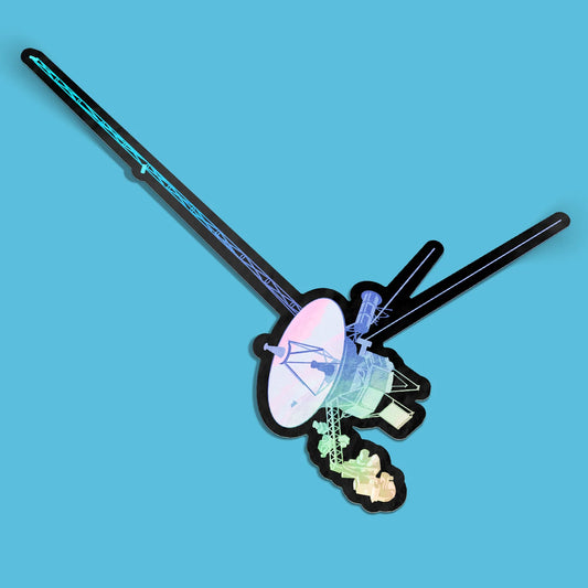 Premier dans l’espace interstellaire : style holographique Voyager Sticker